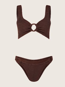 Metallic chocolate Hallie bikini Bikini Hunza G    - Collagerie