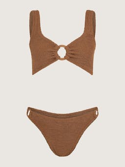 Metallic cocoa Hallie bikini Bikini Hunza G    - Collagerie