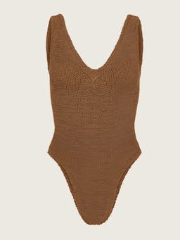 Metallic cocoa Sadie swimsuit Swimsuit Hunza G    - Collagerie