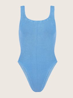 Cornflower blue Square neck swimsuit Swimsuit Hunza G    - Collagerie