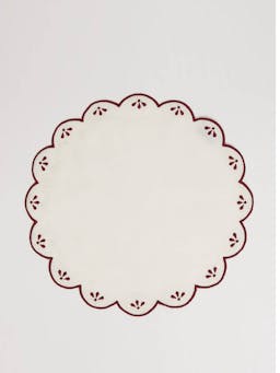 Poppy burgundy placemats, set of 4 Interiors Maison Margaux    - Collagerie