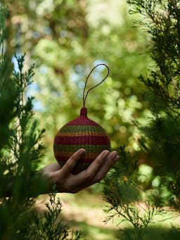 Collagerie x The Colombia Collective Raya woven baubles, set of 3 Interiors The Colombia Collective    - Collagerie