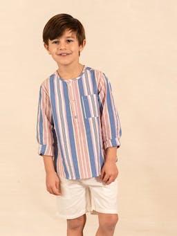 Victor shirt multistripe seersucker Baby Clothing Amaia    - Collagerie