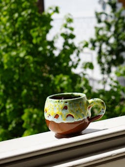 Large lime lava mug  Flukette    - Collagerie