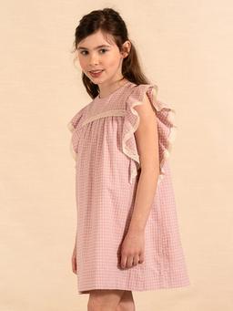 Dusty pink check Gordes dress Baby & Child Clothing Amaia    - Collagerie