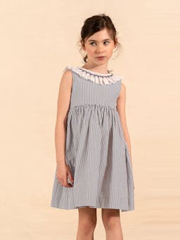 Poppy dress navy stripe Child Amaia    - Collagerie