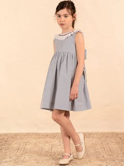 Poppy dress navy stripe Child Amaia    - Collagerie