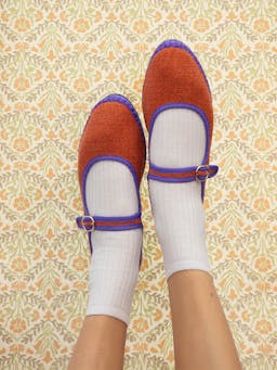 Orange D'Artagnan Mary Jane flats Mary Jane Flabelus    - Collagerie