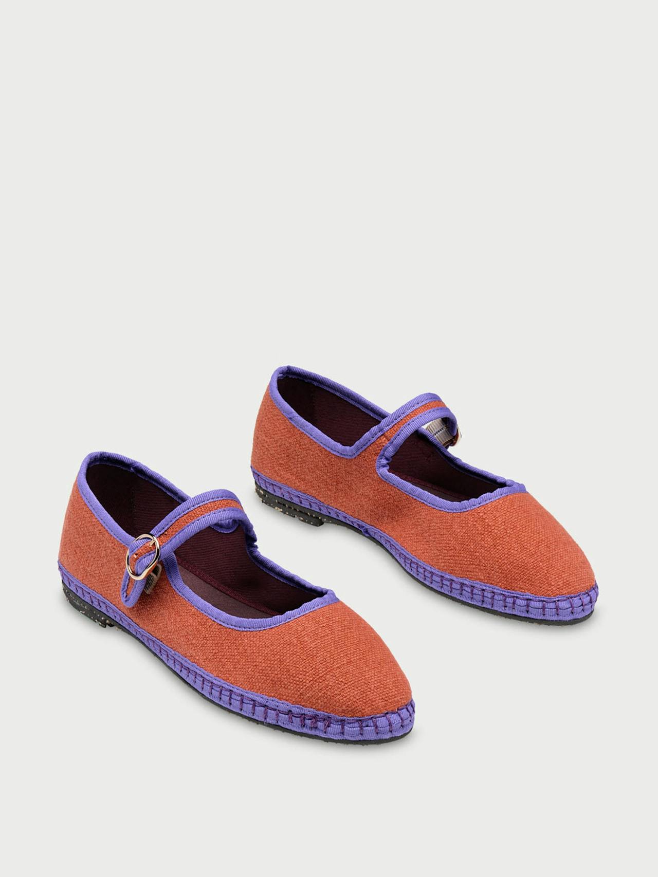 Orange D'Artagnan Mary Jane flats Mary Jane Flabelus    - Collagerie