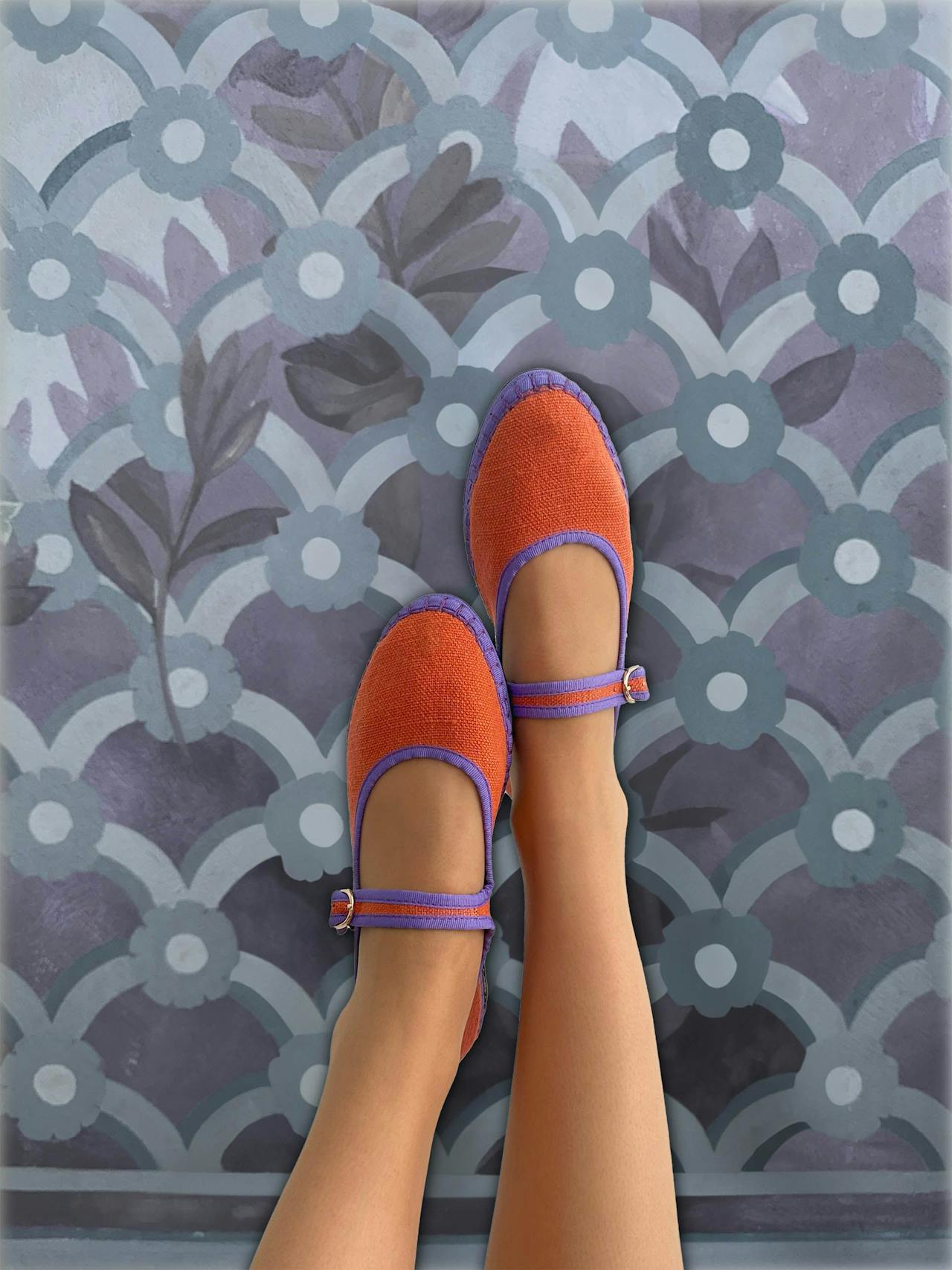 Orange D'Artagnan Mary Jane flats Mary Jane Flabelus    - Collagerie