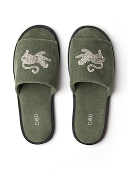 Men’s jag print corduroy slides Men’s Corduroy Slides Desmond & Dempsey    - Collagerie