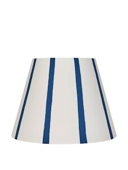 Dark blue stripe lampshade Interiors Hum London    - Collagerie