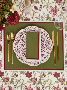 Festive green placemats, set of 4 Interiors Maison Margaux    - Collagerie