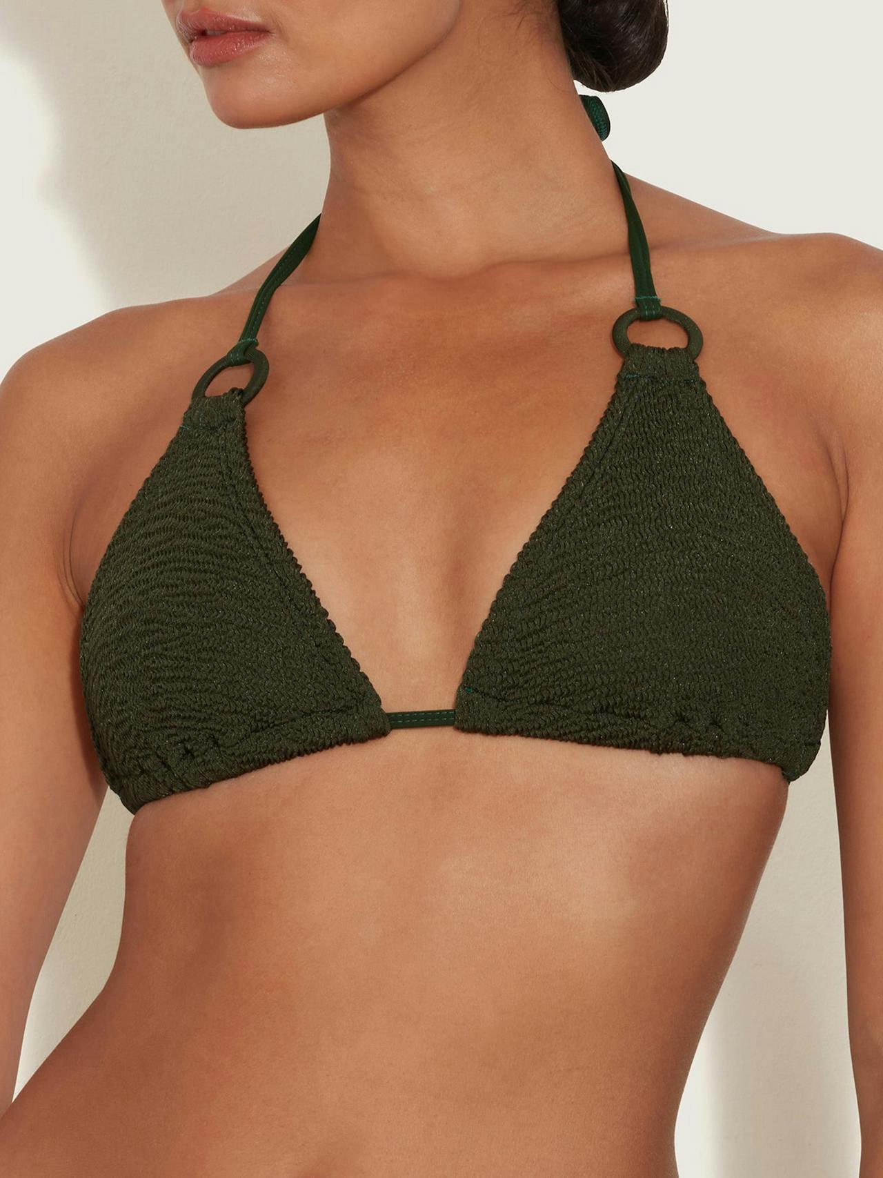 Metallic khaki Eva bikini Bikini Hunza G    - Collagerie