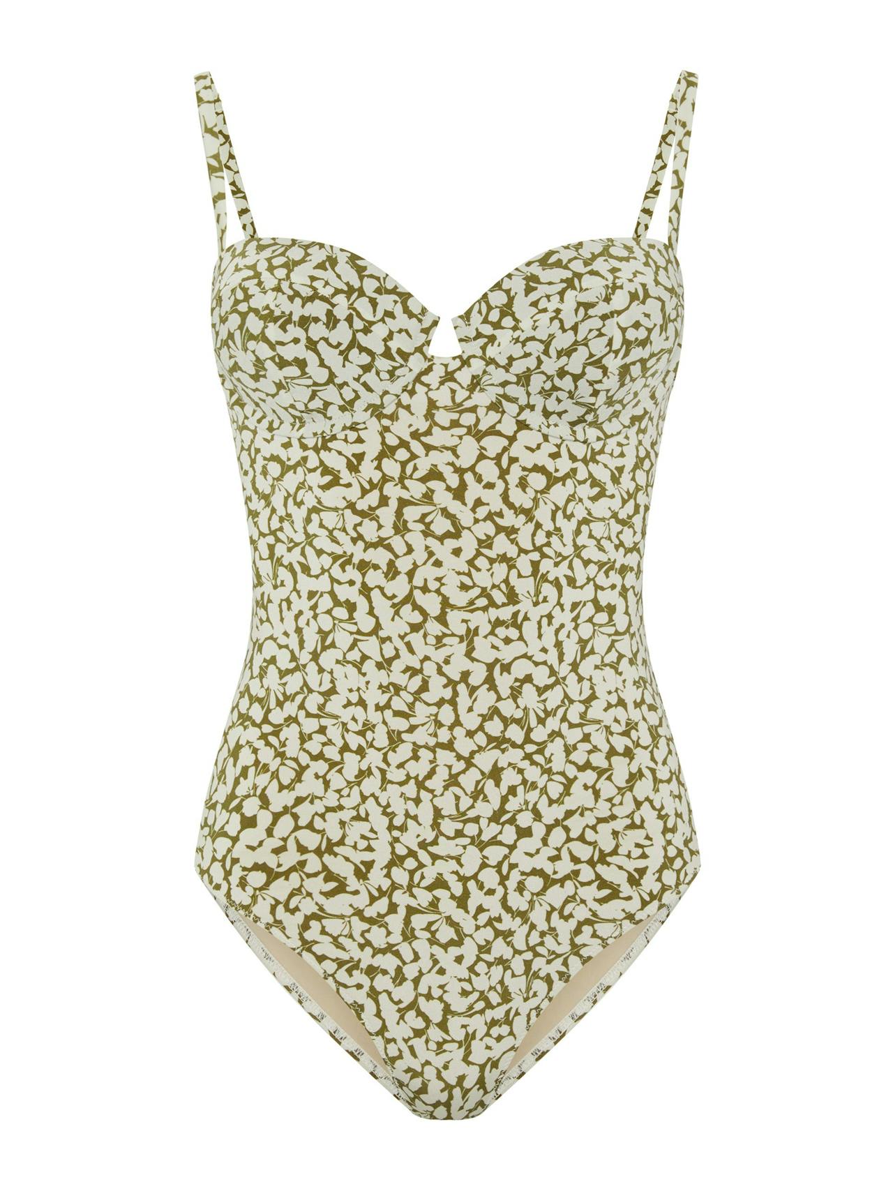 Holly one piece in ditsy green