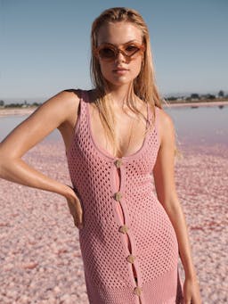 Quinn one piece in chateau rose texture ONE PIECES Evarae    - Collagerie