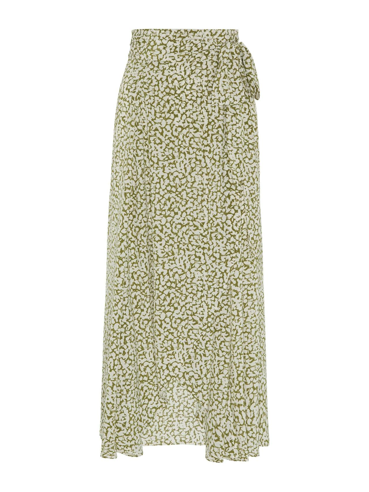 Milu skirt in crepe de chine ditsy green