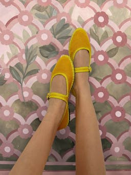 Mustard Ebenezer Mary Jane flats Mary Jane Flabelus    - Collagerie