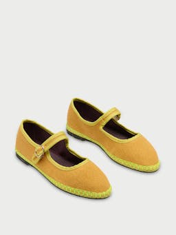 Mustard Ebenezer Mary Jane flats Mary Jane Flabelus    - Collagerie