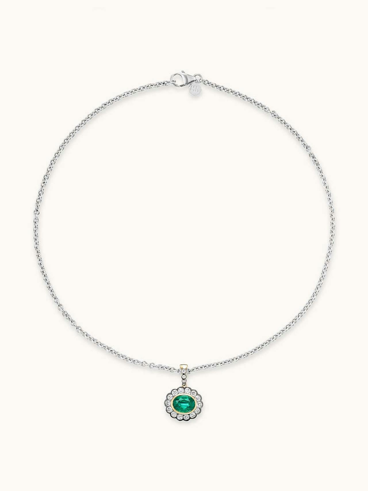 Alexandra charm necklace in emerald Jewellery & Watches Marlo Laz    - Collagerie