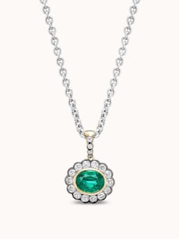 Alexandra charm necklace in emerald Jewellery & Watches Marlo Laz    - Collagerie