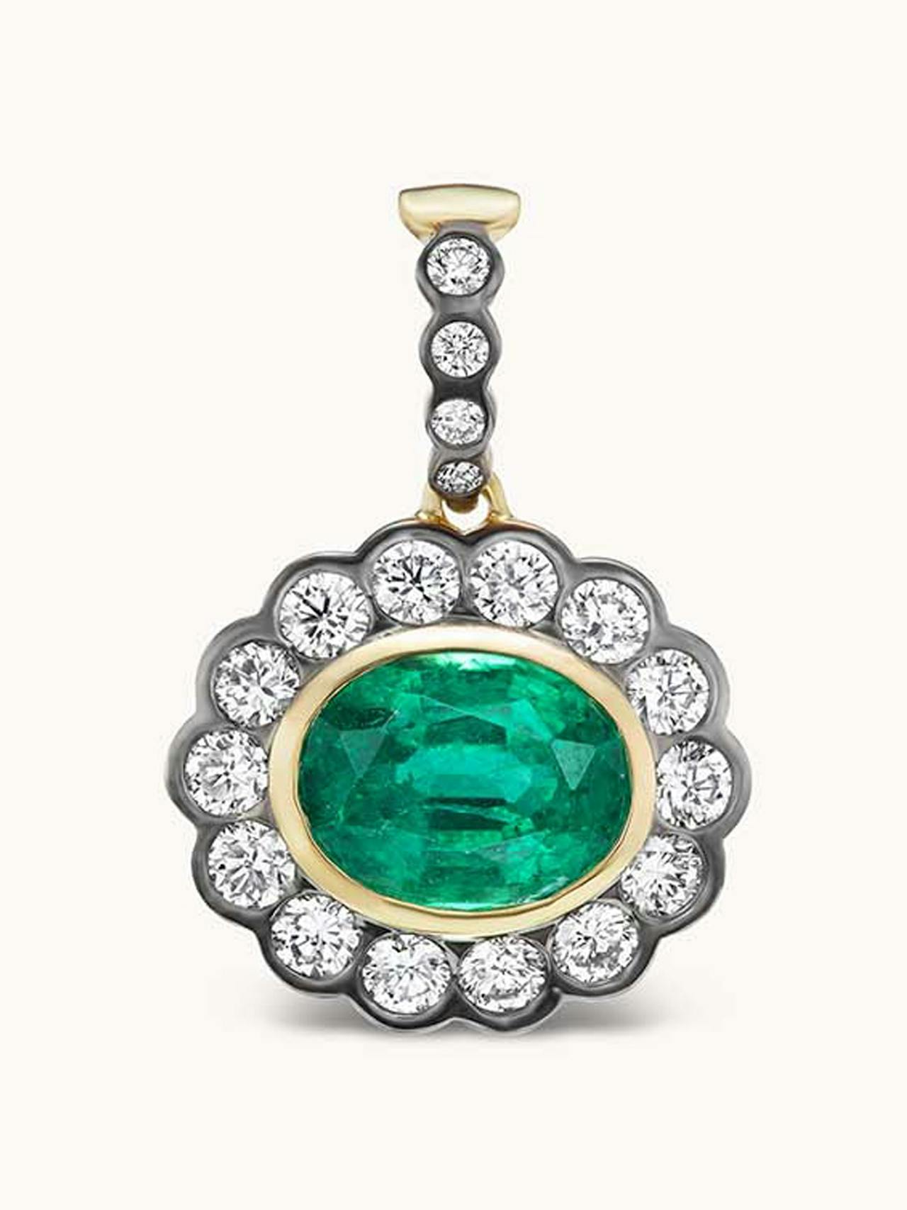 Alexandra charm necklace in emerald Jewellery & Watches Marlo Laz    - Collagerie