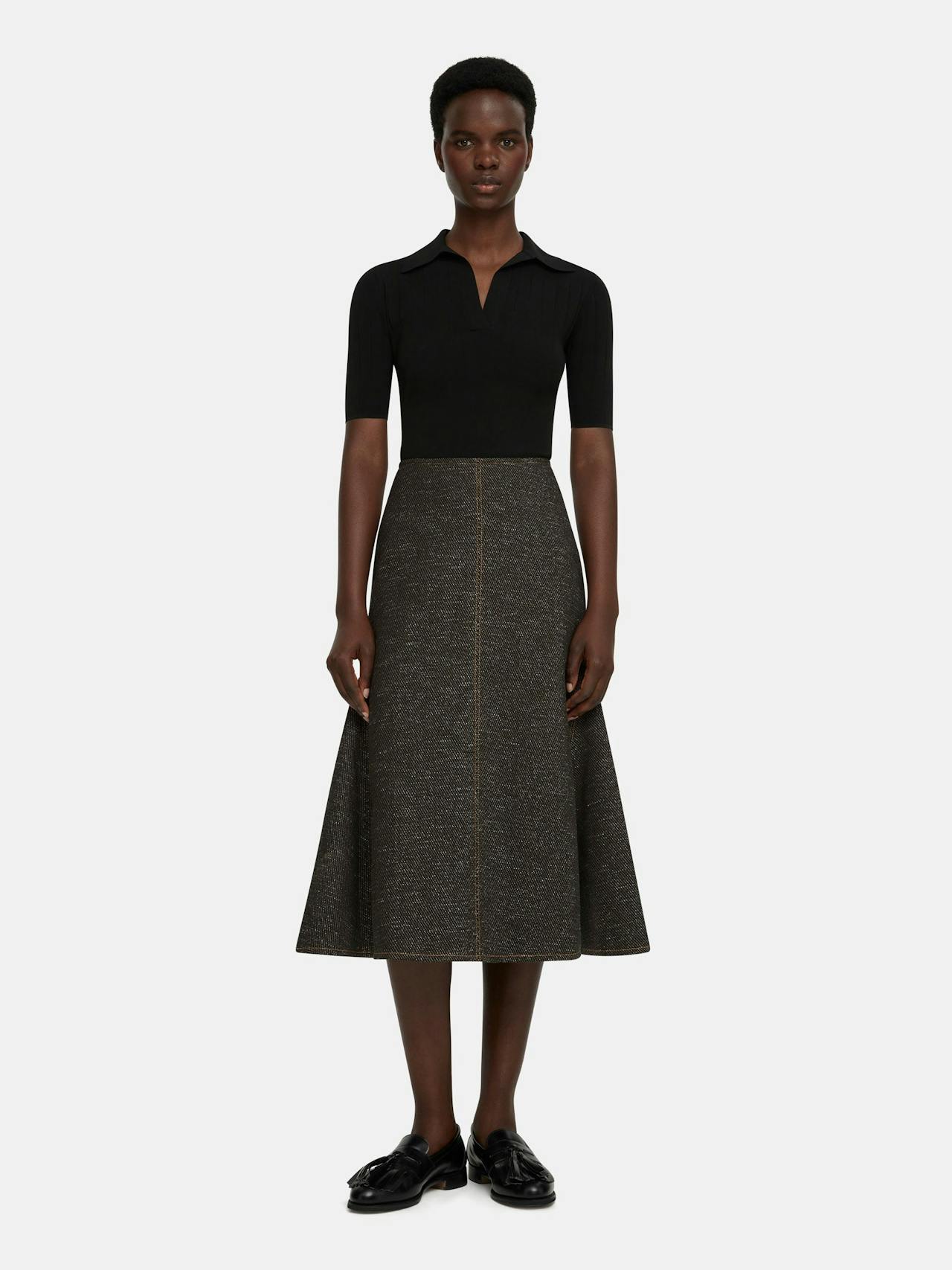 Black and brown Queenie denim skirt  Emilia Wickstead    - Collagerie