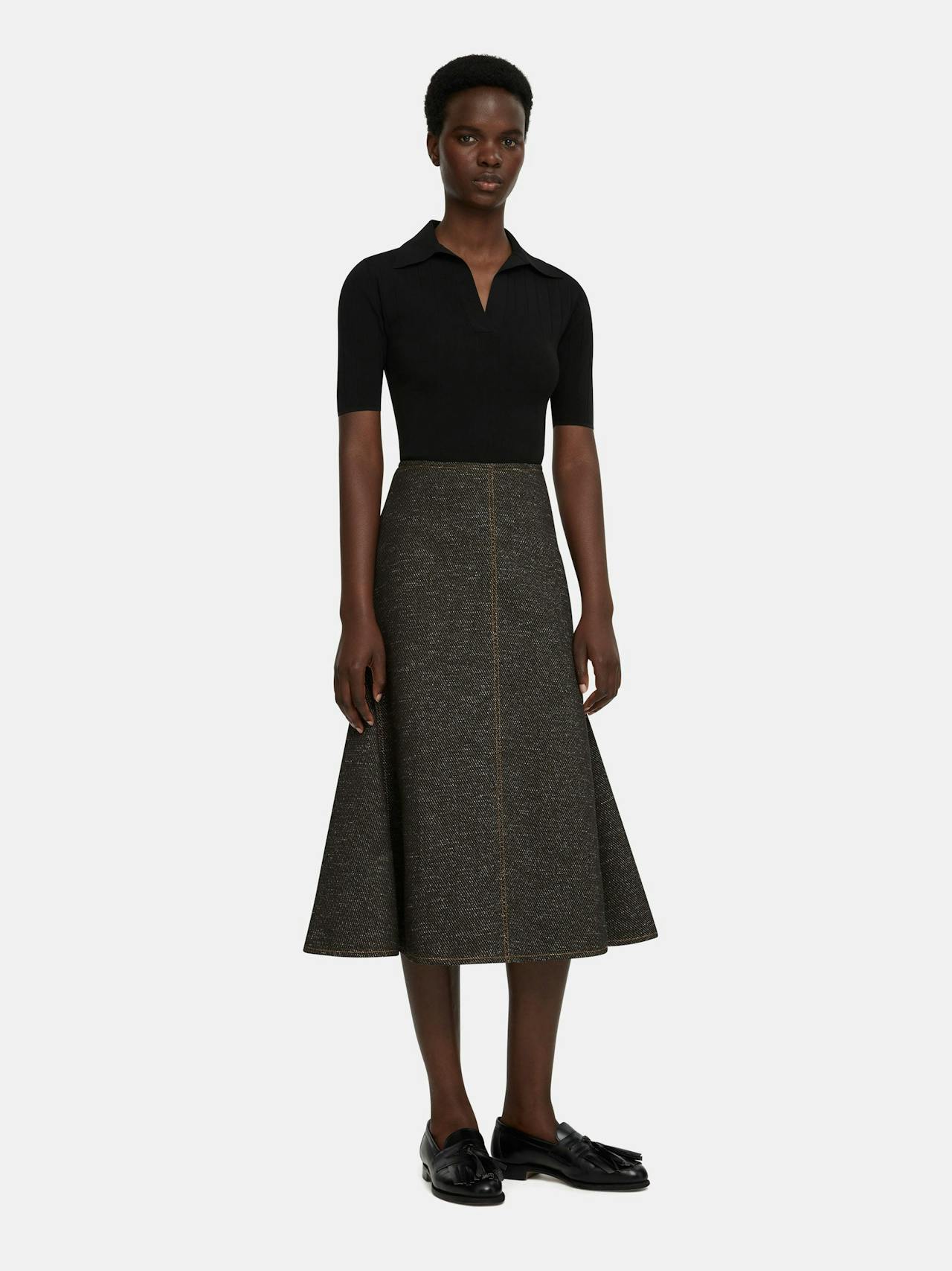 Black and brown Queenie denim skirt  Emilia Wickstead    - Collagerie