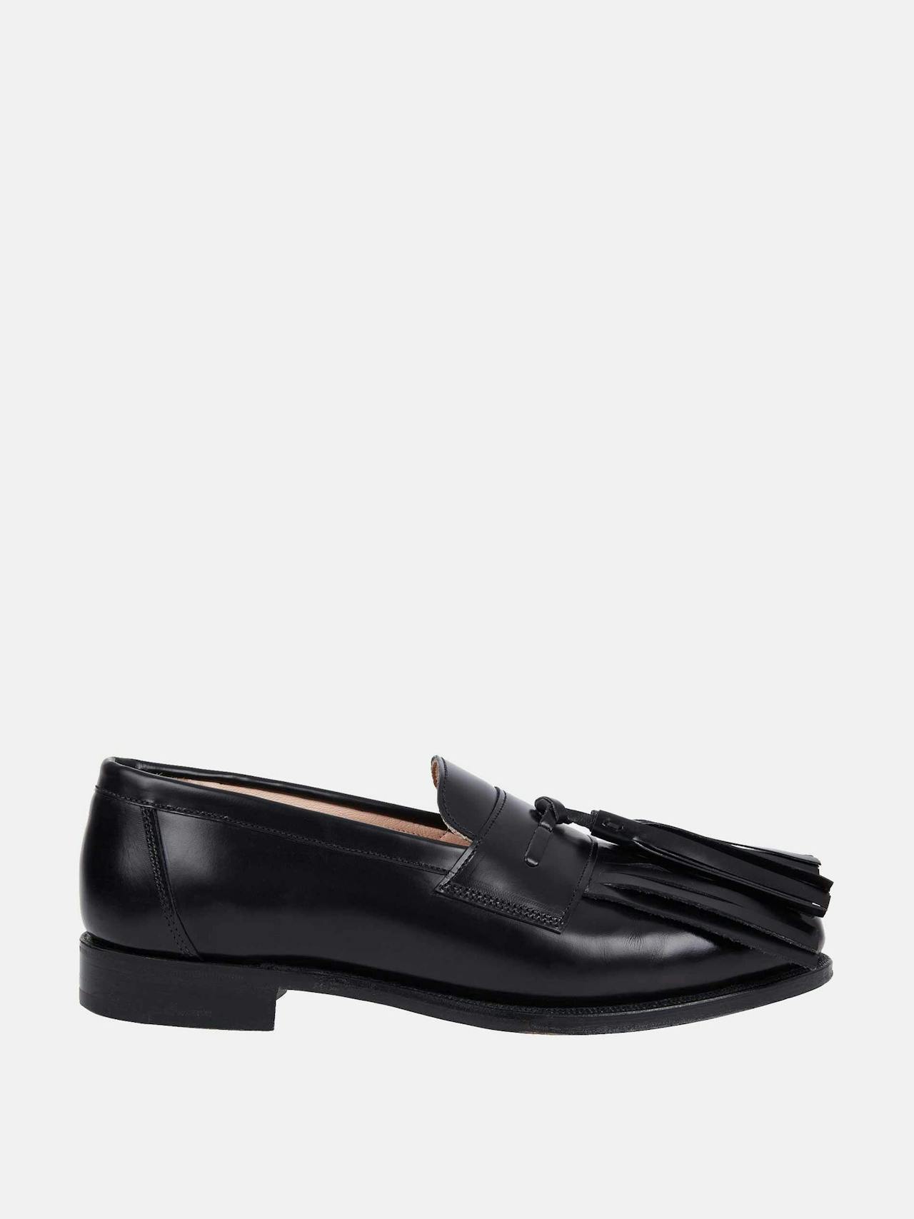 Grenda tassel front loafer in black leather  Emilia Wickstead    - Collagerie