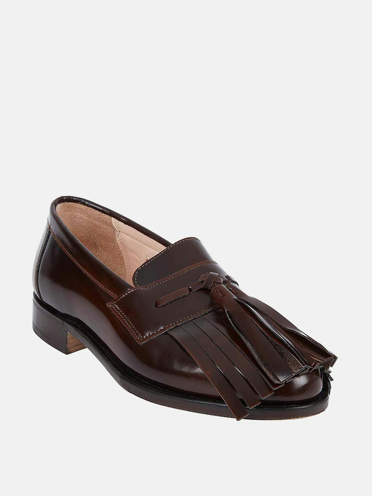 Grenda tassel front loafer in dark brown leather  Emilia Wickstead    - Collagerie