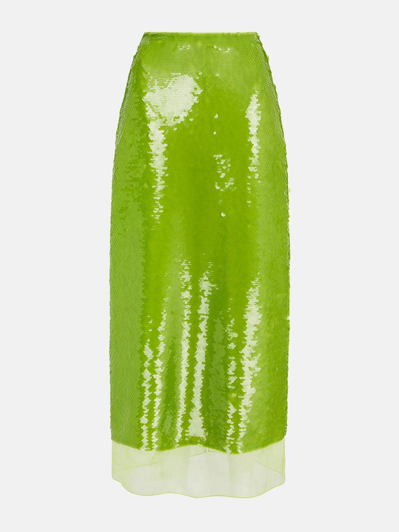 Green jelly sequins Kazu skirt