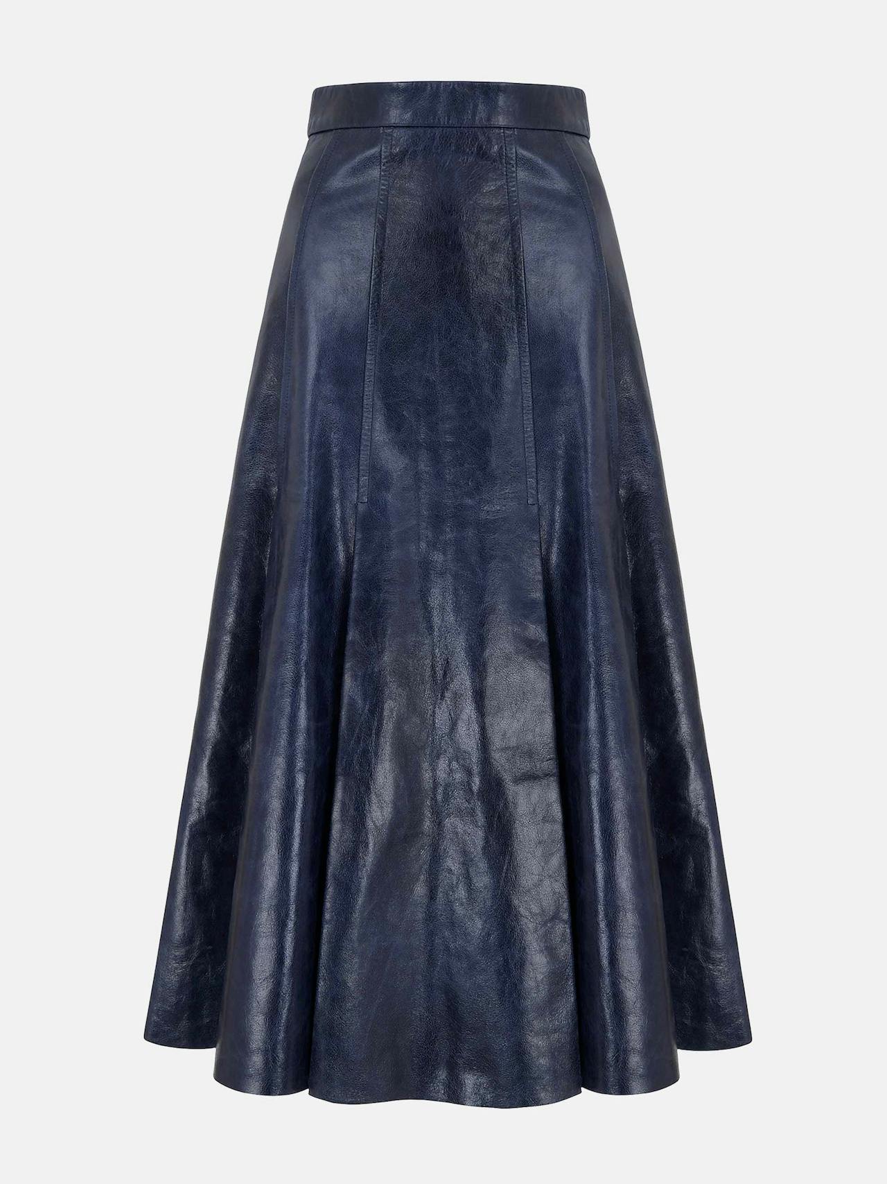 Dark navy leather Kensie skirt  Emilia Wickstead    - Collagerie