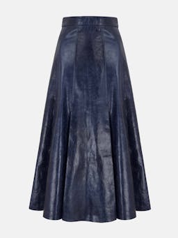 Dark navy leather Kensie skirt  Emilia Wickstead    - Collagerie