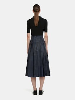 Dark navy leather Kensie skirt  Emilia Wickstead    - Collagerie