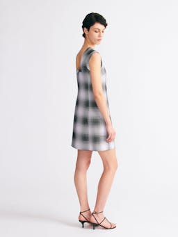 Emmy dress in black and white checked cloque Dresses Emilia Wickstead    - Collagerie