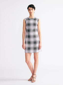 Emmy dress in black and white checked cloque Dresses Emilia Wickstead    - Collagerie