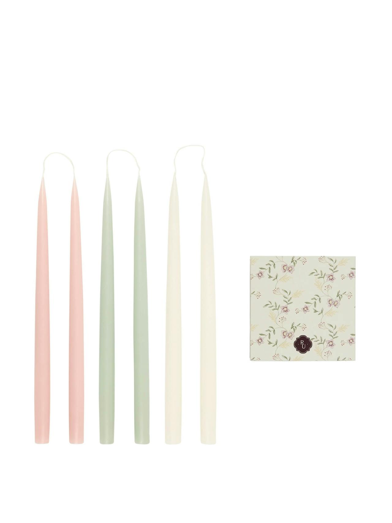 Danish taper candles & matches gift set in english garden , hellebore Gift Set Rebecca Udall    - Collagerie