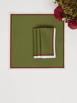 Festive green napkins, set of 4 Interiors Maison Margaux    - Collagerie