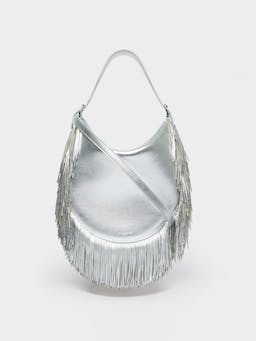 Silver flap fiesta shoulder bag Bags J&M Davidson    - Collagerie