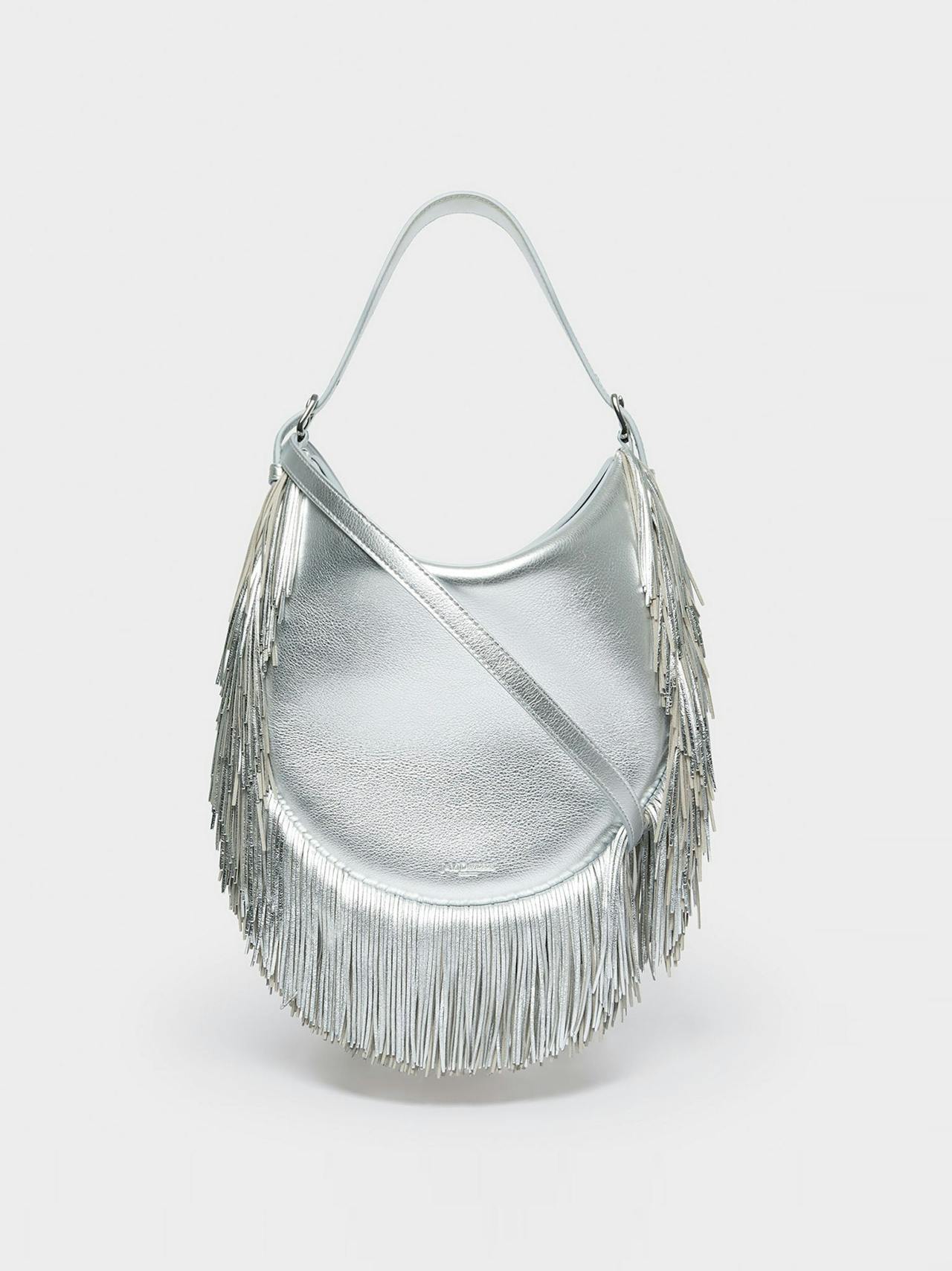 Silver flap fiesta shoulder bag Bags J&M Davidson    - Collagerie