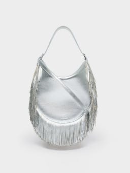 Silver flap fiesta shoulder bag Bags J&M Davidson    - Collagerie