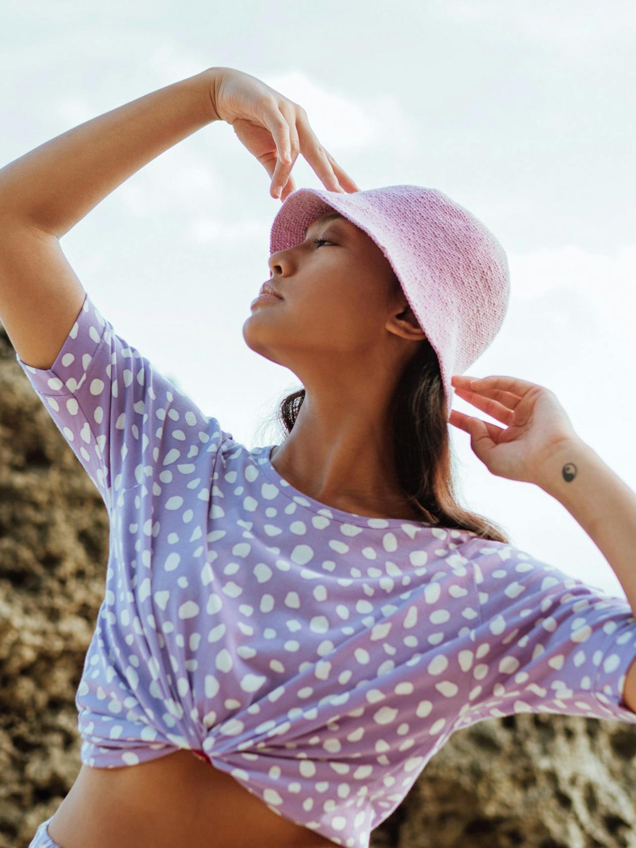 Florette crochet bucket hat in lilac purple Crochet hats BrunnaCo    - Collagerie