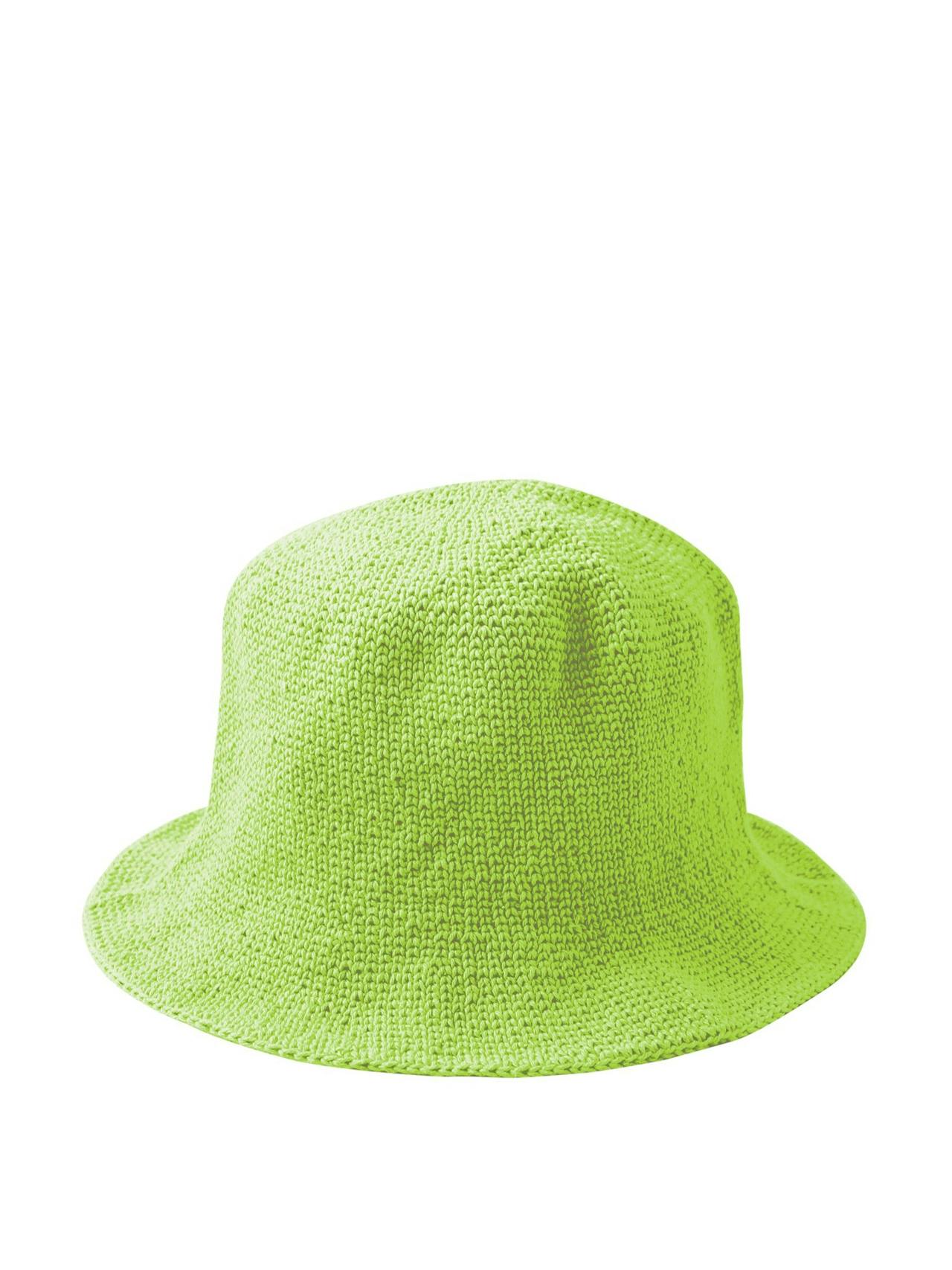 Florette crochet bucket hat in lime green
