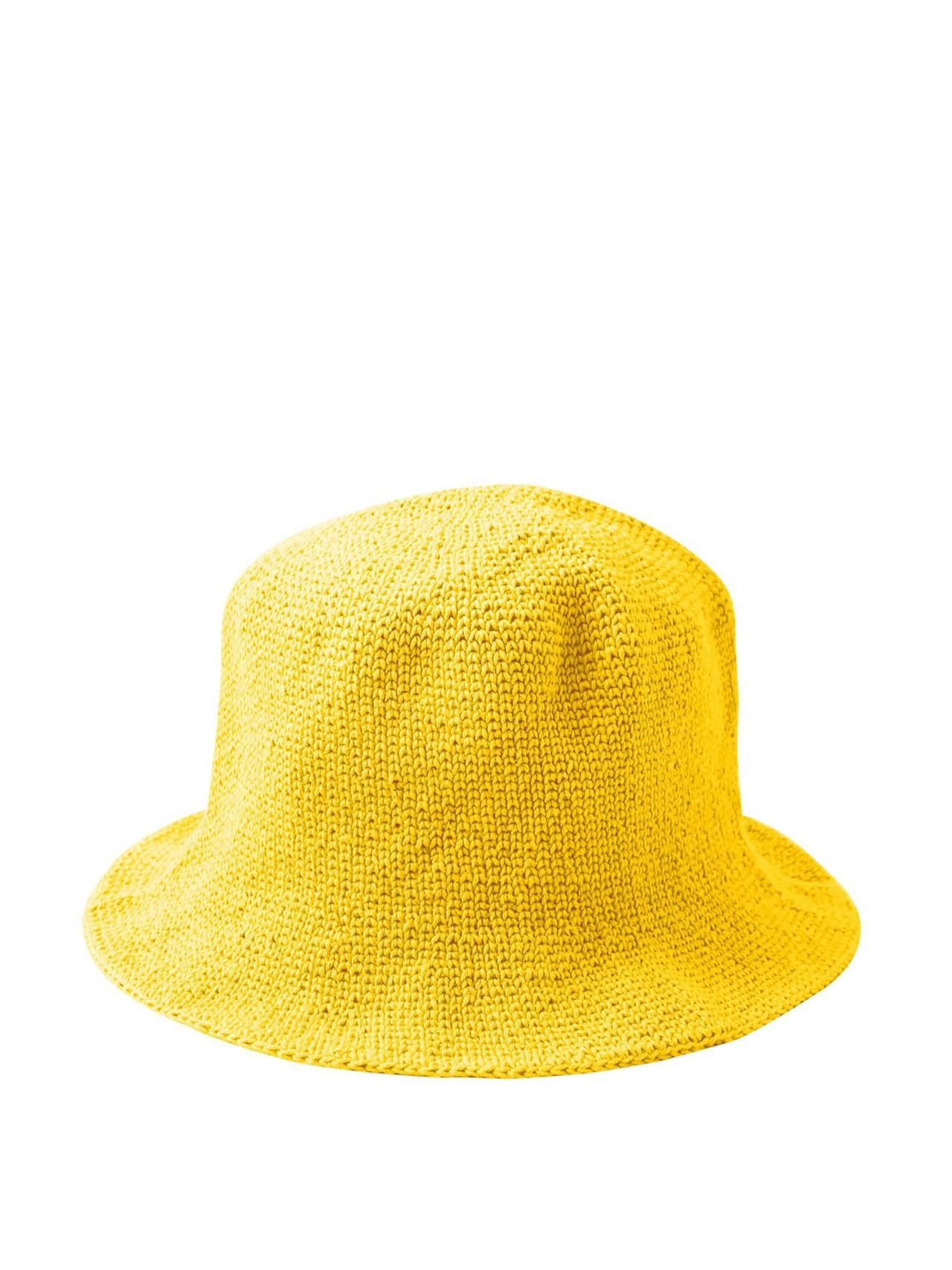 Florette crochet bucket hat in yellow