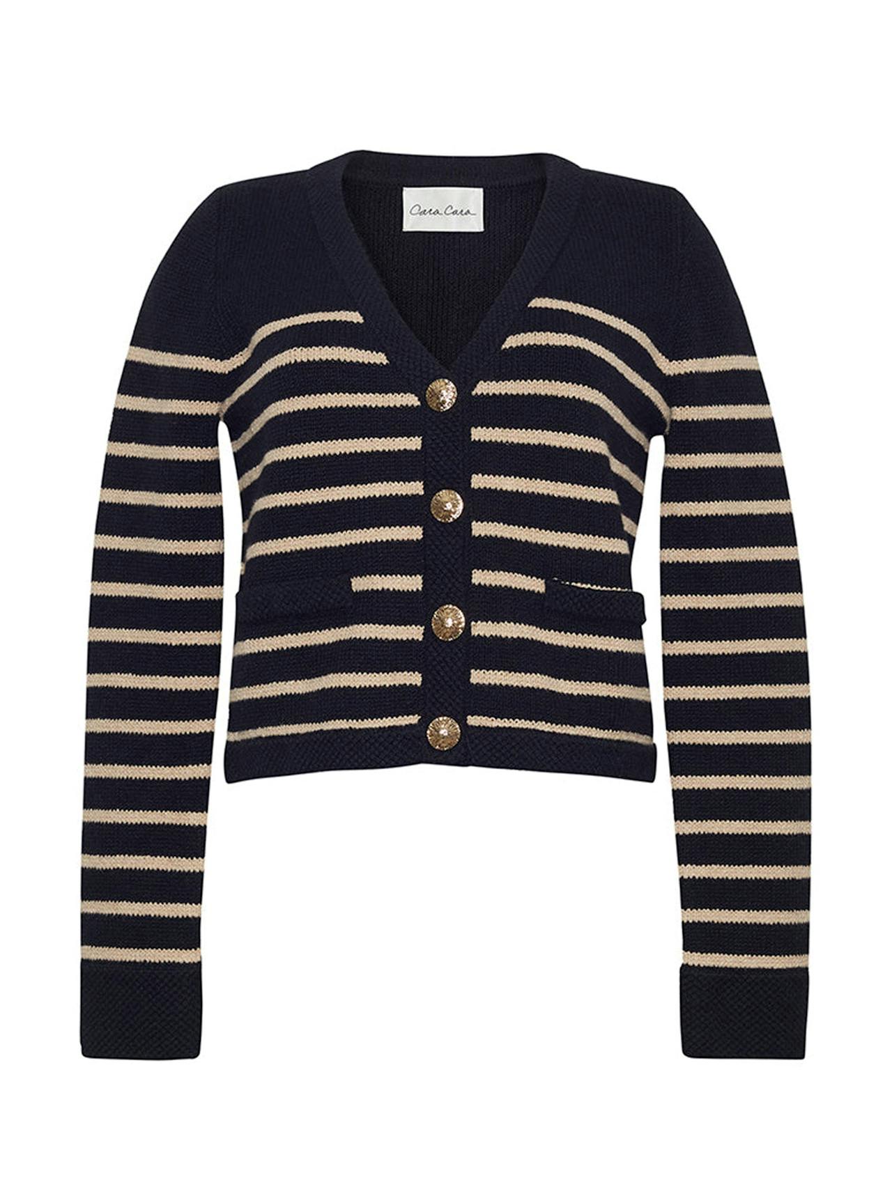 Black brown stripe Finnegan jacket