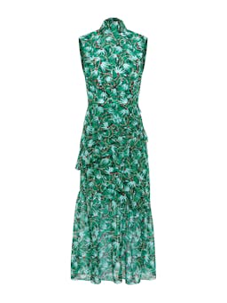 Padma emerald Fleur ruffle dress Dress Saloni    - Collagerie