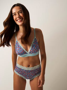 Floral meadow lace bralette Lace Bralette Stripe & Stare    - Collagerie