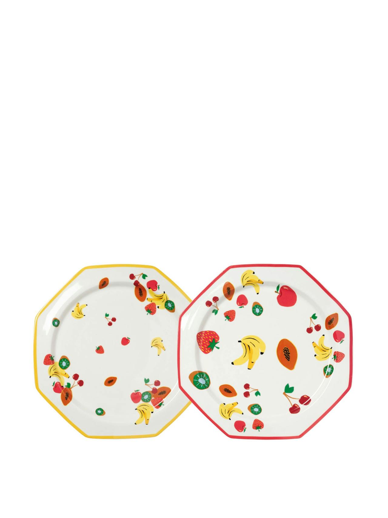 Fruit octagonal plate set