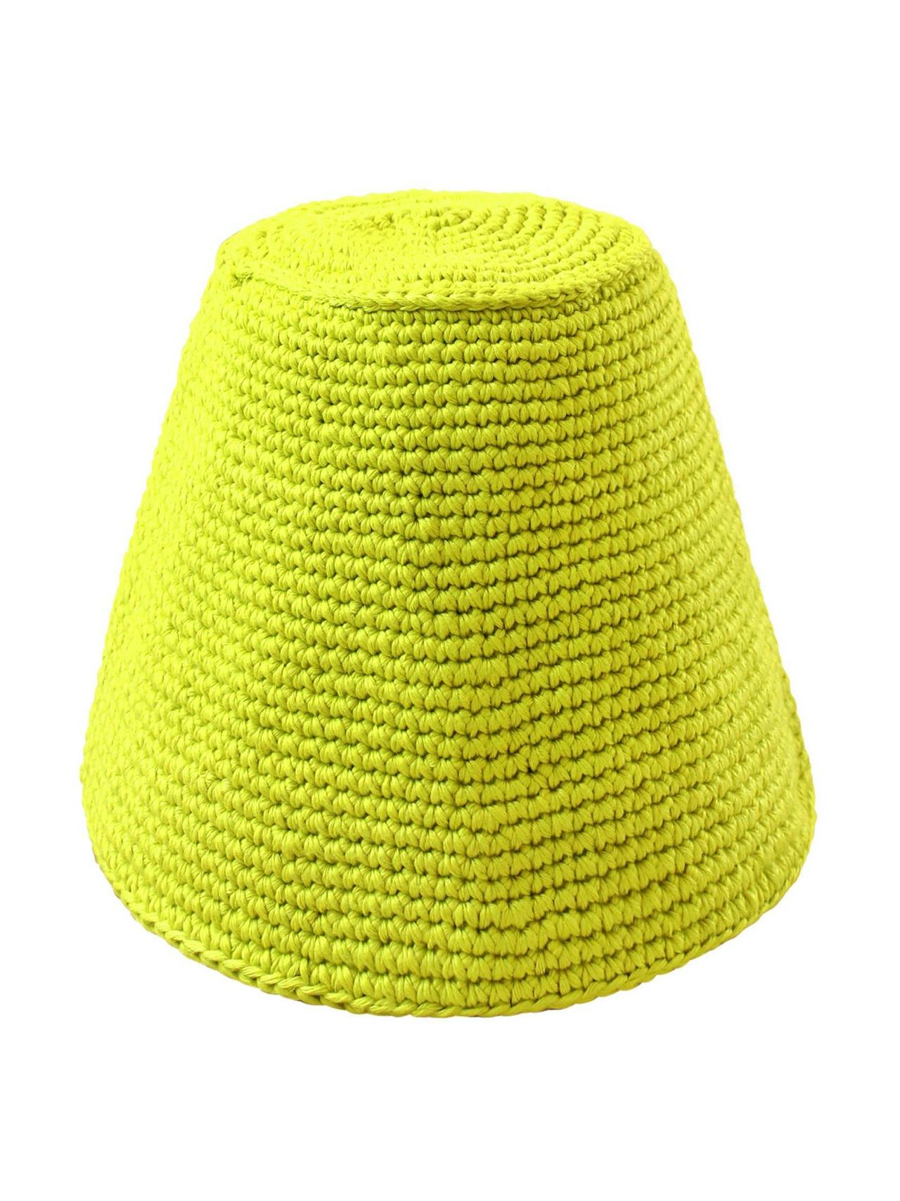 Gani crochet hat in neon green