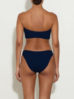 Navy Gloria bikini with tonal hoops Bikini Hunza G    - Collagerie